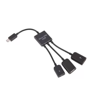 OTG adaptér 3v1 s USB hubem