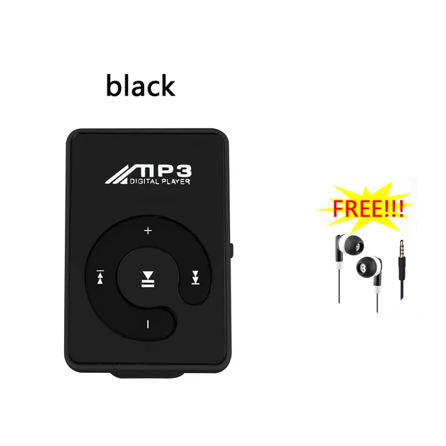 MP3 přehrávač | mini hudební přehrávač - černá