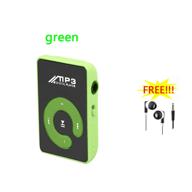 MP3 přehrávač | mini hudební přehrávač - Zelená