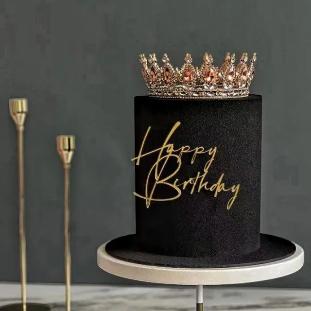 Nápis na dort Happy Birthday | ozdoba vše nejlepší - 04