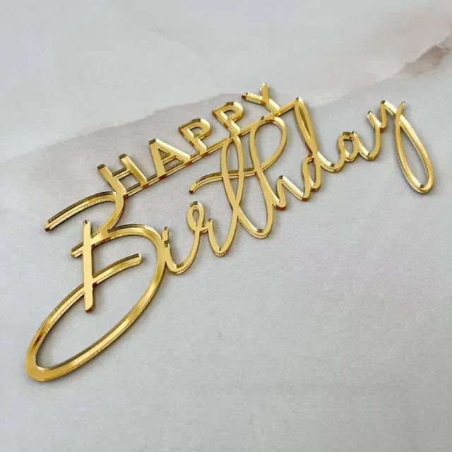 Nápis na dort Happy Birthday | ozdoba vše nejlepší - 14