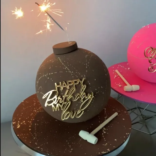 Nápis na dort Happy Birthday | ozdoba vše nejlepší - 3