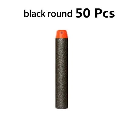 Náhradní šipky pro dětské hračky s přísavkou - 50 ks-černá kulatá