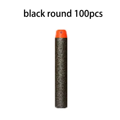 Náhradní šipky pro dětské hračky s přísavkou - 100 ks-černá kulatá