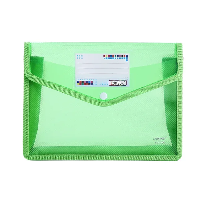 Vodotěsná taška na dokumenty PVC s organizátorem - Zelená