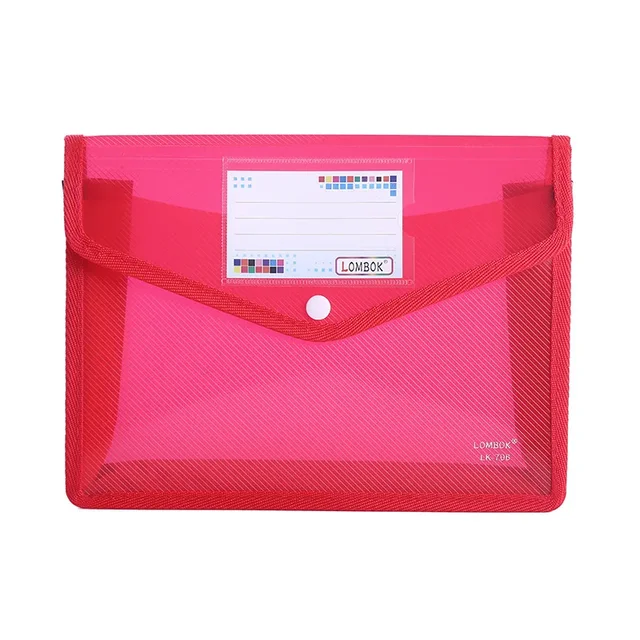 Vodotěsná taška na dokumenty PVC s organizátorem - Červené