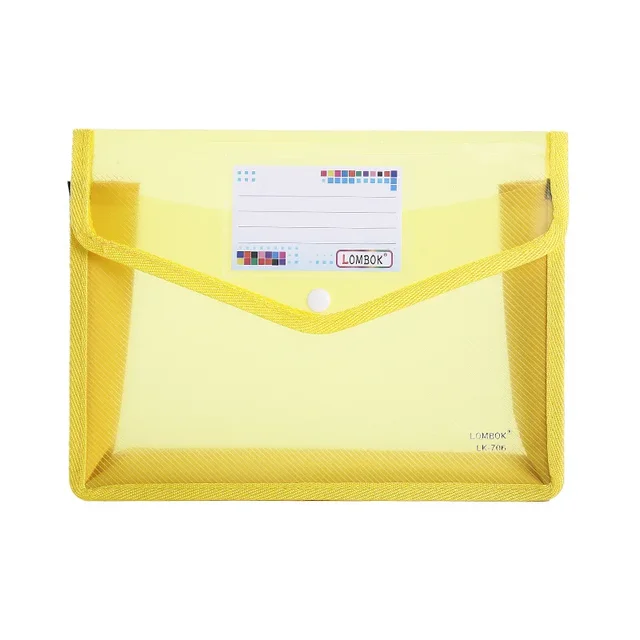 Vodotěsná taška na dokumenty PVC s organizátorem - Žlutá