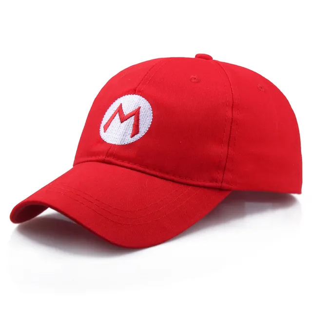 Baseballová čepice Super Mario s výšivkou - red