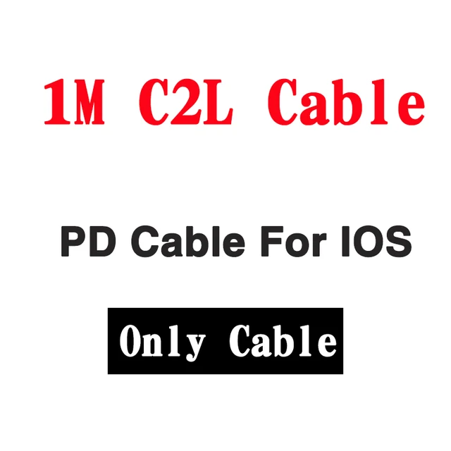 Název: Rychlé nabíjení 20W PD nabíječka s USB-C kabelem - 1M C2L