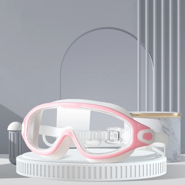 Plavecké brýle s HD anti-fog ochranou a špunty do uší - Pink