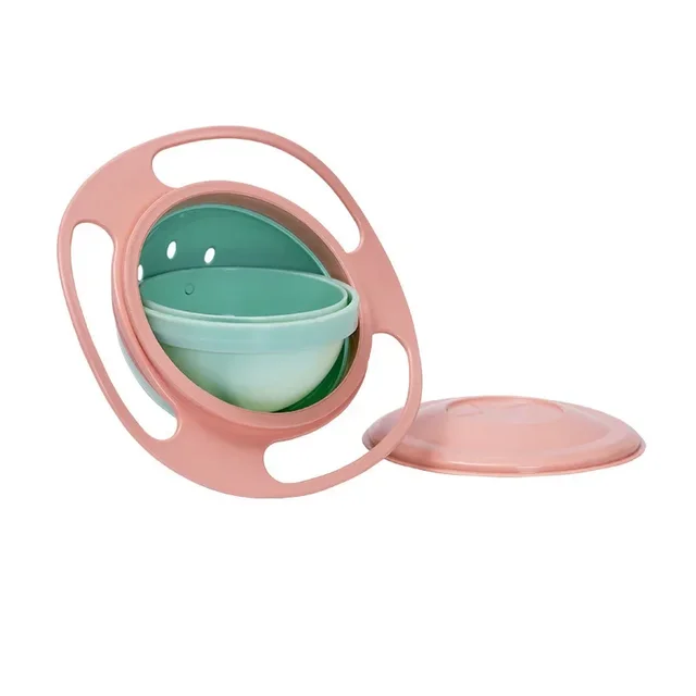 Gyro bowl | nevyklopitelná miska pro děti - Světle růžová