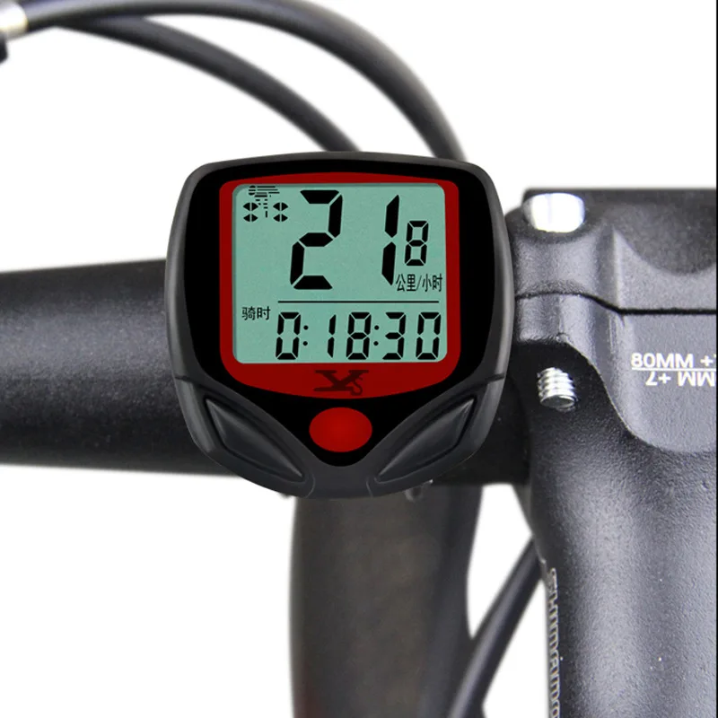 Vodotěsný cyklistický počítač s LCD tachometrem