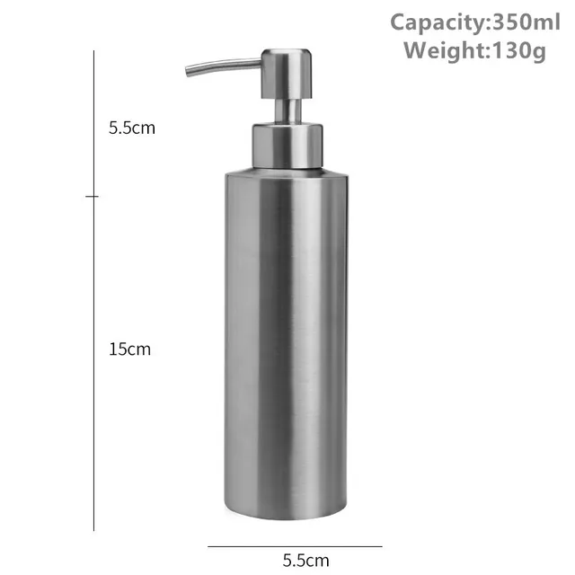 Nerezový dávkovač mýdla s pumpičkou 304 - 350 ml