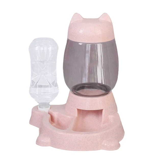 Dávkovač vody | kočičí a psí fontána, miska na granule - Růžová