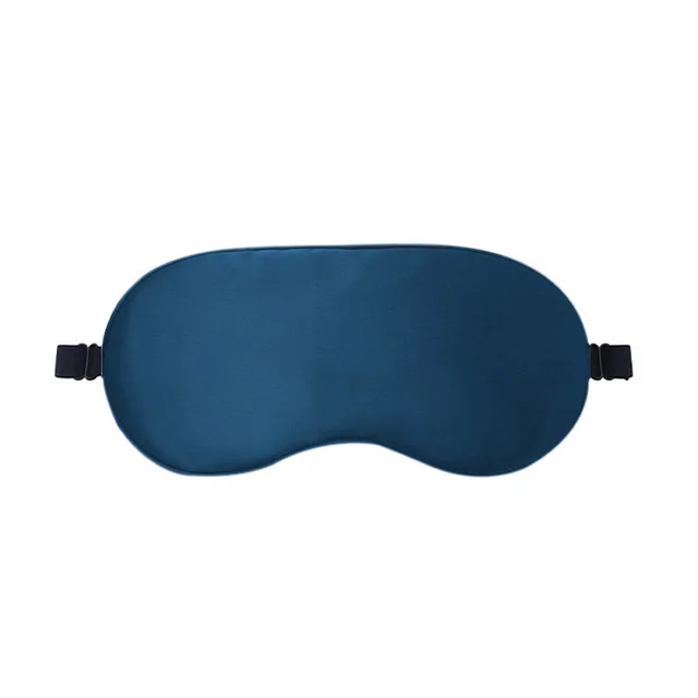 Hedvábná spací maska na oči s pohodlným nastavením - námořnictvo