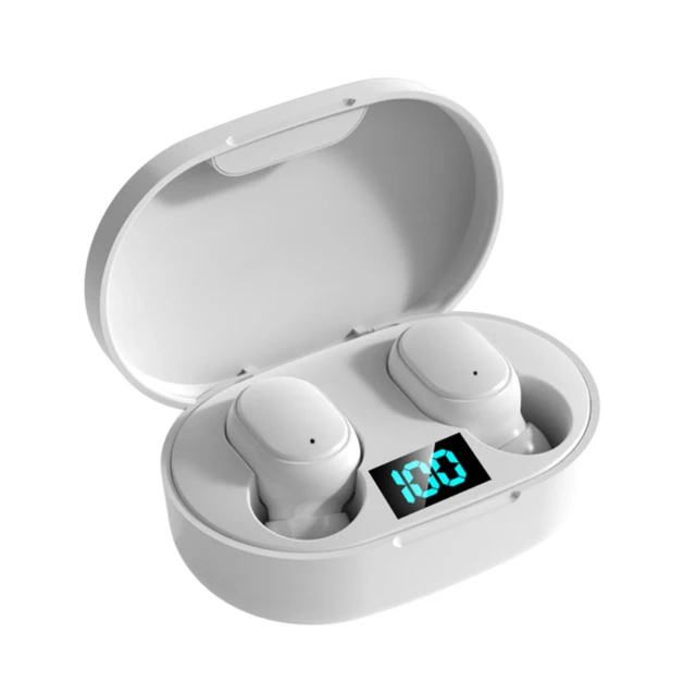 Bluetooth sluchátka | bezdrátová sluchátka s nabíjecí krabičkou - Bílá