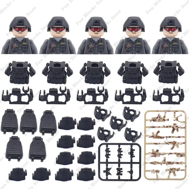 Vojenské figurky speciálních sil z 2. světové války | Styl Lego - 200006152