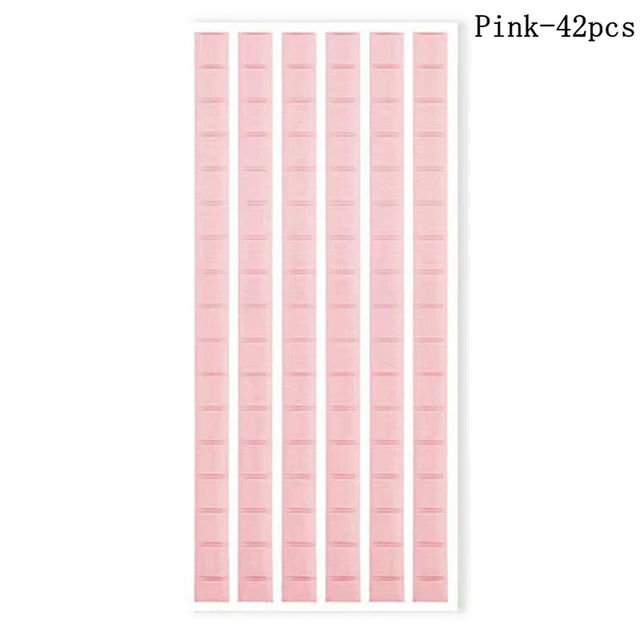 gelové tipy na nehty s lepicí hlinkou opakovaně použitelné - 42KS Růžová