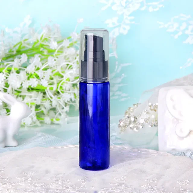 Cestovní lahvička na kosmetiku s pumpičkou 30ml - 10 ml, modrá1