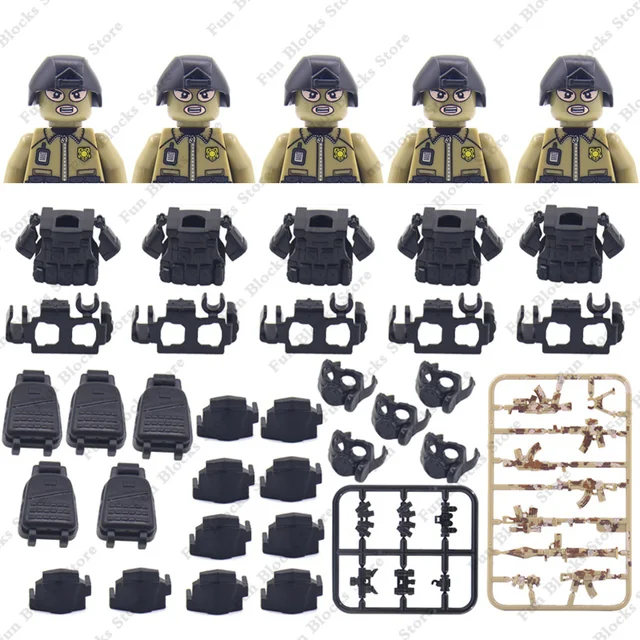 Vojenské figurky speciálních sil z 2. světové války | Styl Lego - 1189652669