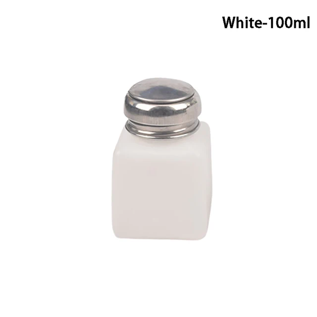 skleněná lahvička s dávkovačem na tekutiny - 100 ml bílé