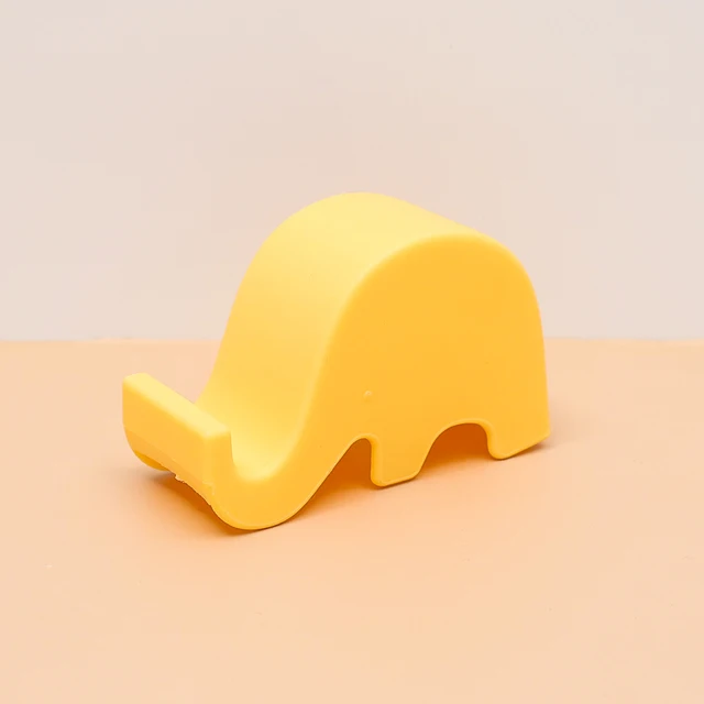 Držák na mobil | stojánek na mobil plastový - styl slon - žlutá