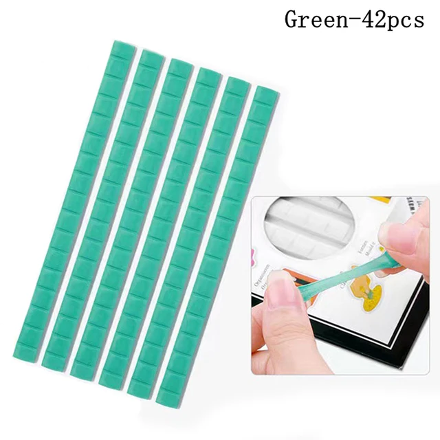 gelové tipy na nehty s lepicí hlinkou opakovaně použitelné - 42KS Zelená