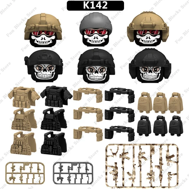 Vojenské figurky speciálních sil z 2. světové války | Styl Lego - 200000195