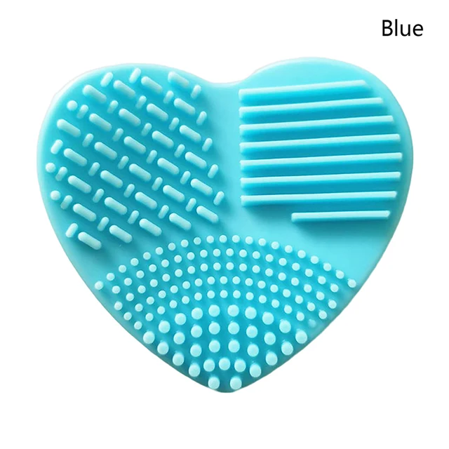 Cestovní silikonová čistící podložka na kosmetické kartáče - modrý