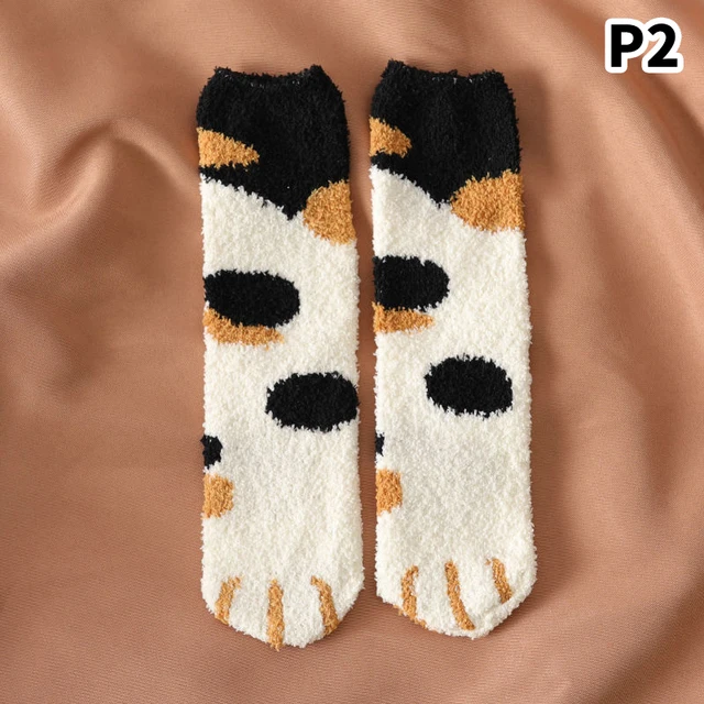 Teplé ponožky s motivem kočičích tlapek - 2