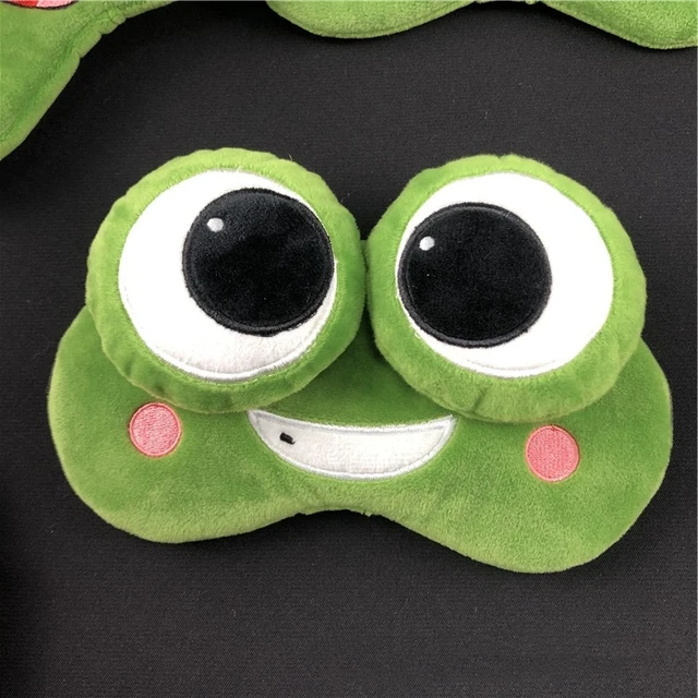plyšová maska na spaní s motivem žáby pro děti - Radost