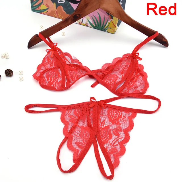 Luxusní krajkové erotické prádlo Babydoll - Červené