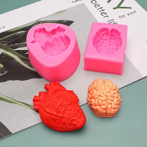Silikonová forma srdce a mozek na pečení