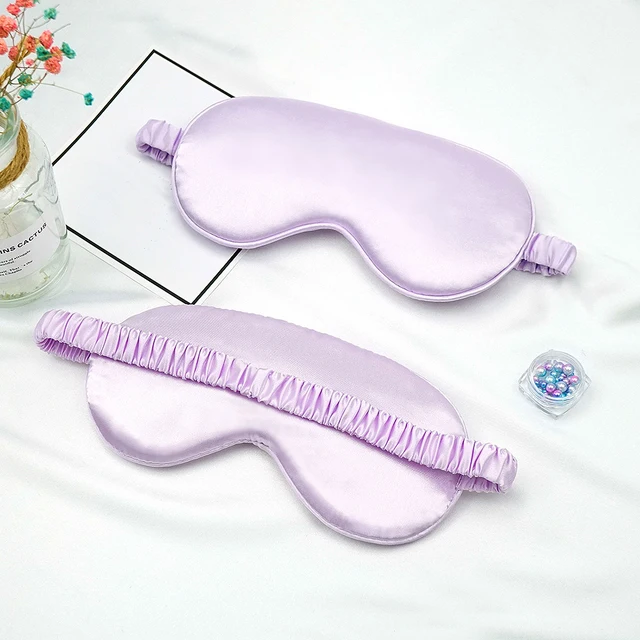 hedvábná maska na spaní pro pohodlný odpočinek - Světle fialová