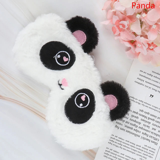 Plyšová panda maska na spaní pro dívky - Panda