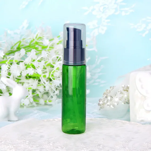 Cestovní lahvička na kosmetiku s pumpičkou 30ml - 10 ml, Zelená 1