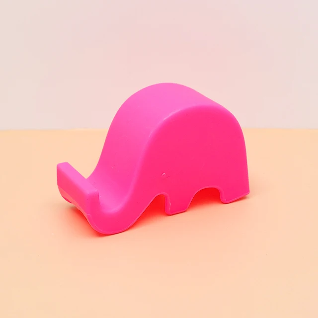 Držák na mobil | stojánek na mobil plastový - styl slon - Růžová