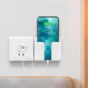 Nástěnný držák na mobil s úložným boxem