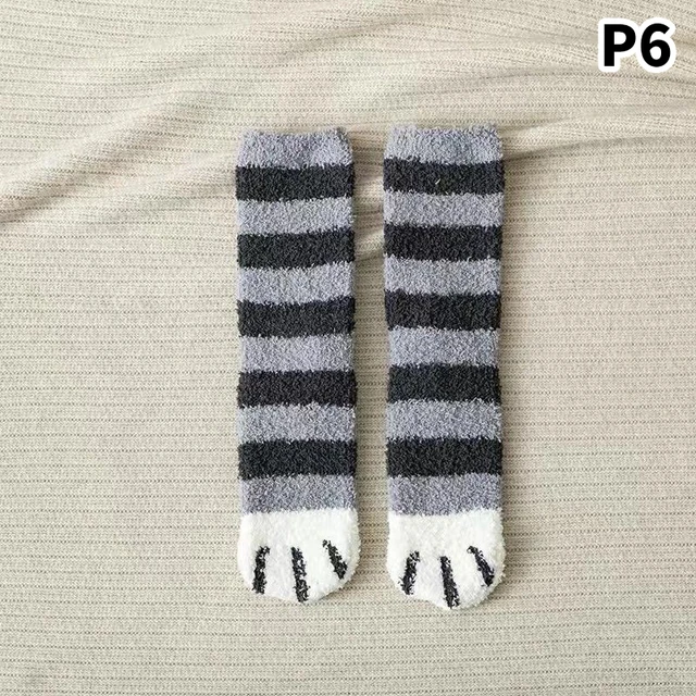 Teplé ponožky s motivem kočičích tlapek - 6