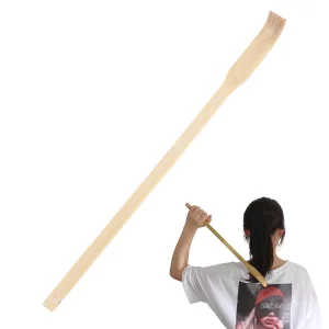Dřevěný škrabák na záda z bambusu, ruční výroba