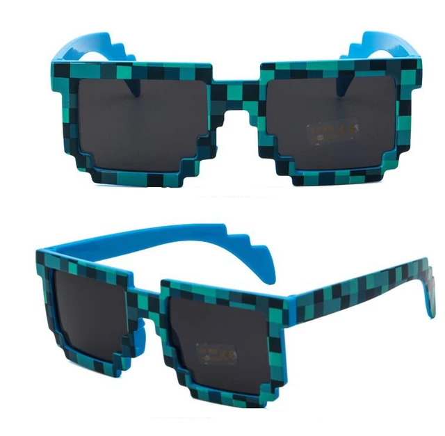 Hranaté sluneční Minecraft brýle pro děti - Modrá