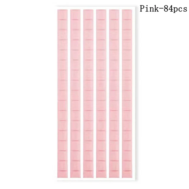 gelové tipy na nehty s lepicí hlinkou opakovaně použitelné - 84KS Růžová