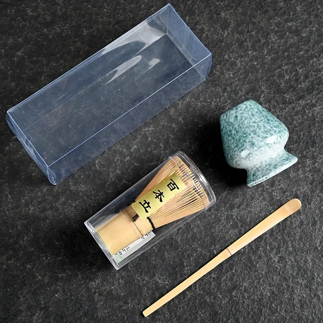 Keramická sada na matcha čaj s bambusovým příslušenstvím - 3ks-200006156