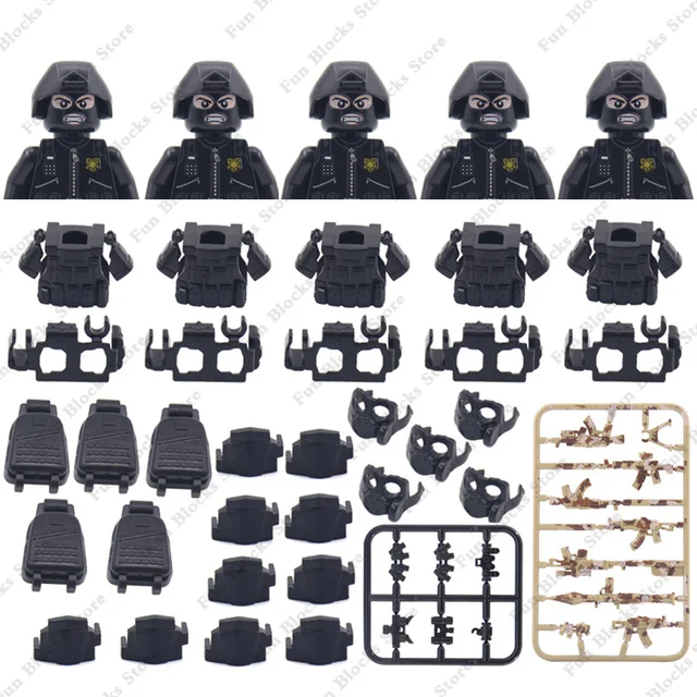 Vojenské figurky speciálních sil z 2. světové války | Styl Lego - 200006156