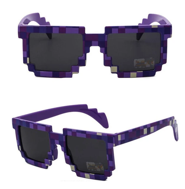 Hranaté sluneční Minecraft brýle pro děti - Fialová