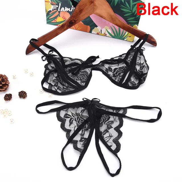 Luxusní krajkové erotické prádlo Babydoll - Černá