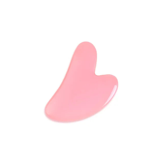 Název: Masážní kámen gua sha srdce pro masáž zad - Růžová pryskyřičná deska