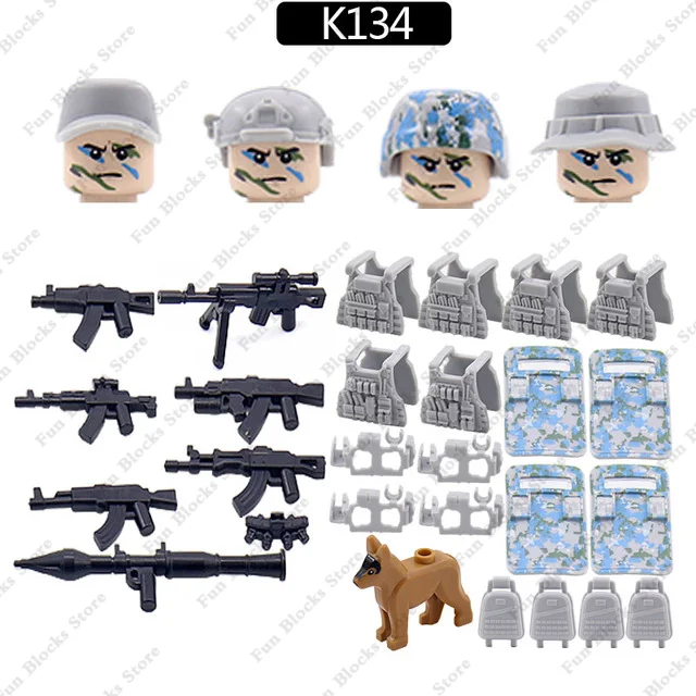 Vojenské figurky speciálních sil z 2. světové války | Styl Lego - 200006153
