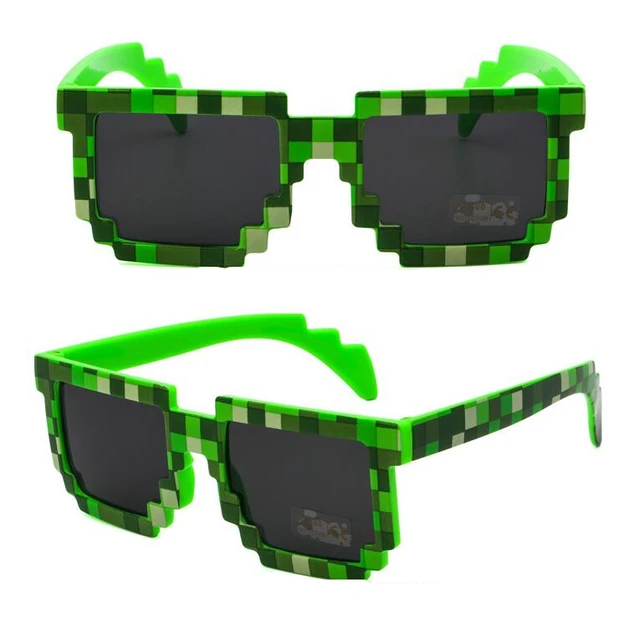 Hranaté sluneční Minecraft brýle pro děti - Zelená