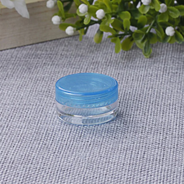 Průhledné cestovní kelímky na kosmetiku 5g - modrý